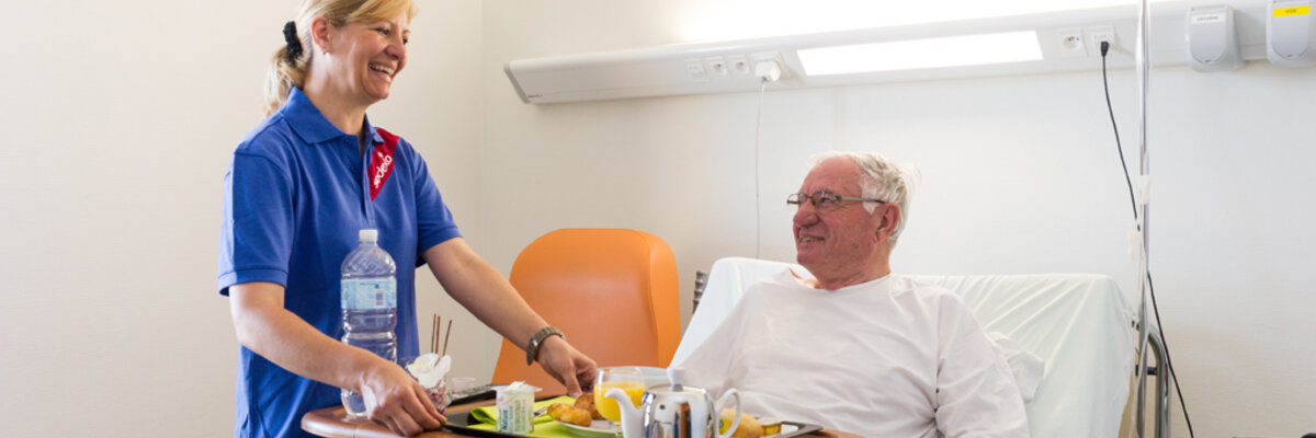 Patientenverpflegung im Krankenhaus unterstützt durch die EDI Services für Sodexo DACH