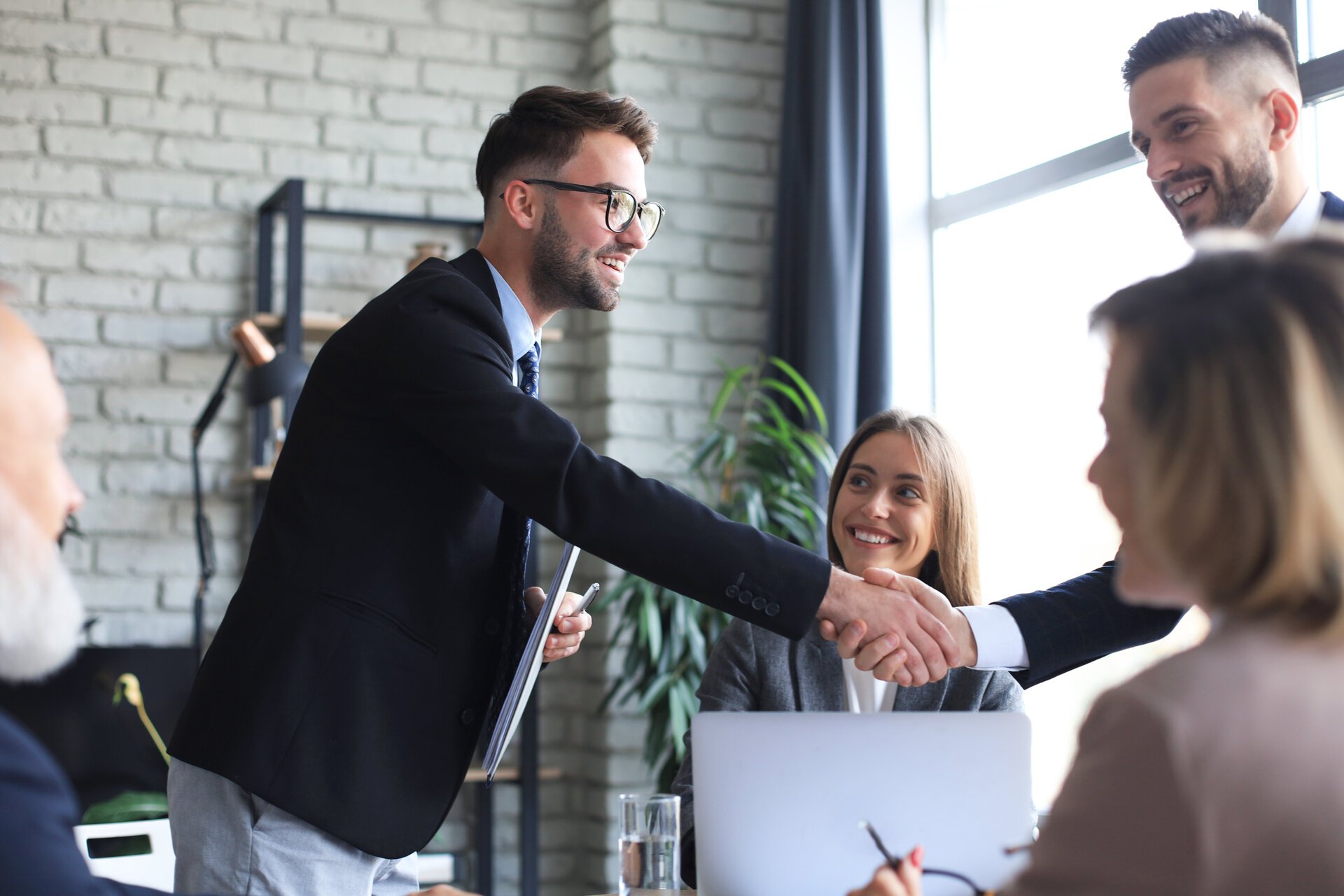 Business people shaking hands