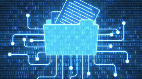 document on digital background