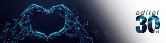 © EDITEL CZ digitální srdíčko a 30. výročí EDITEL