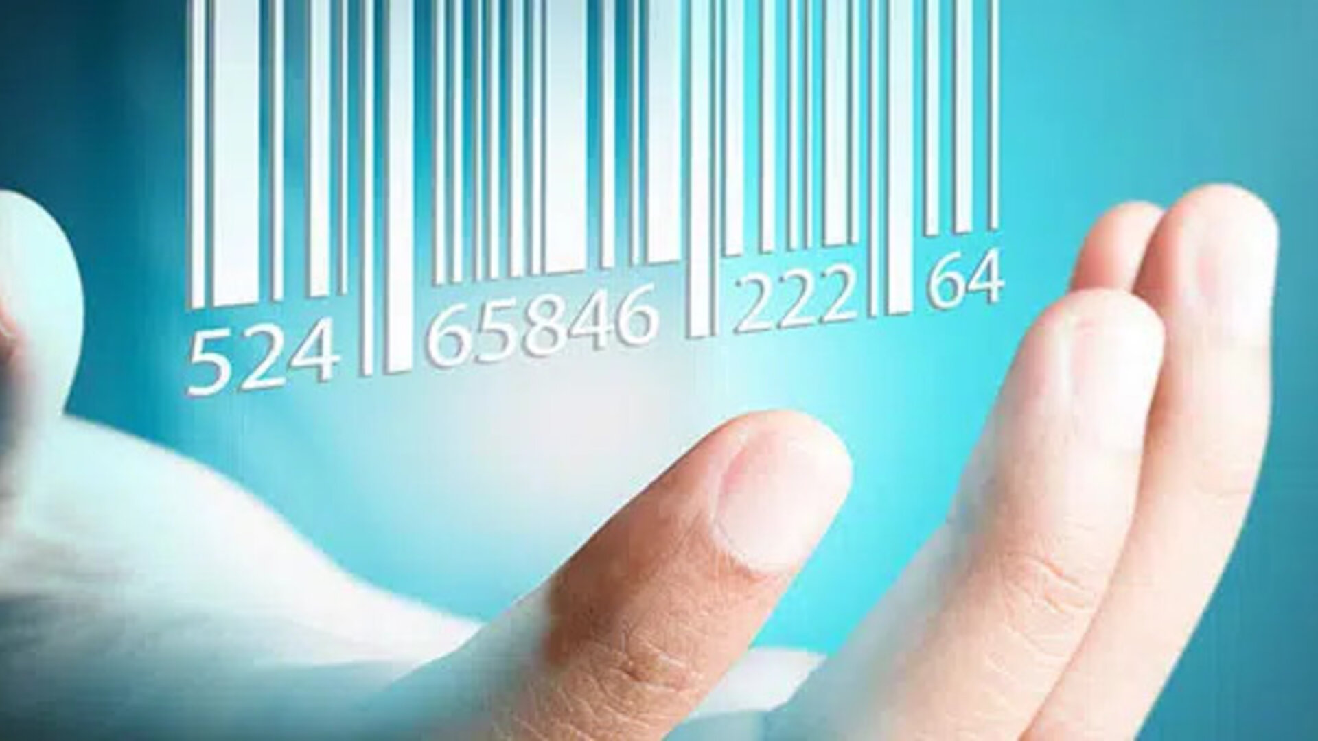 Databar in one hand - symbolic for a certified partner of GS1 Slovakia