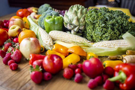 fruits and vegetables on the table