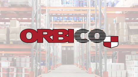 Stock photo warehouse by Tiger Lily Warehouse with orbico logo in front